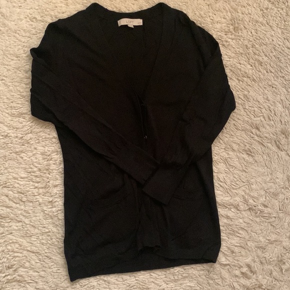 Black Fur Trim Cardigan - Picture 4 of 4